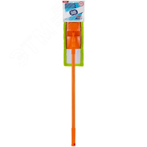 Швабра ''Флэт'', телескопическая ручка, пластиковая платформа, сменная насадка из микрофибры 68951 FIT - 3
