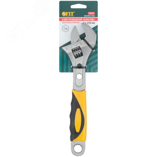 Ключ разводной Классик, шкала, увеличенный захват, прорезиненная ручка 250 мм, 33 мм - фото 3