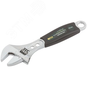 Ключ разводной ''Люкс'', шкала, увеличенный захват, прорезиненная ручка 150 мм (24 мм) 70161 FIT - 2