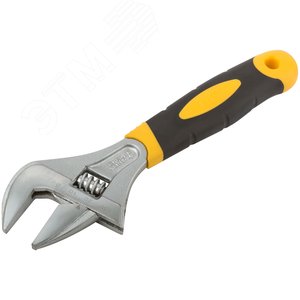 Ключ разводной ''Гранд'', CrV, узкие губки, шкала, увеличенный захват, прорезиненная ручка 200 мм (40 мм) - фото 2