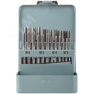 Метчики, легированная сталь Профи 21 шт., металлический кейс - фото 2