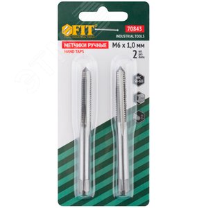 Метчики метрические, легированная сталь, набор 2 шт М6х1.0 мм - фото 3
