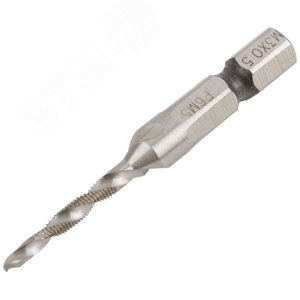 Сверло-Метчик комбинированное метрическое, быстрорежущая (HSS) сталь Р6М5, М3х0.5 мм, 16/54 мм - фото 2