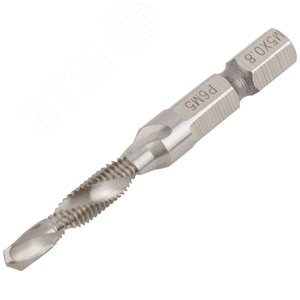 Сверло-Метчик комбинированное метрическое, быстрорежущая (HSS) сталь Р6М5, М5х0.8 мм, 17/56 мм - фото 2