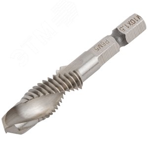 Сверло-Метчик комбинированное метрическое, быстрорежущая (HSS) сталь Р6М5, М10х1.5 мм, 26/59 мм - фото 3