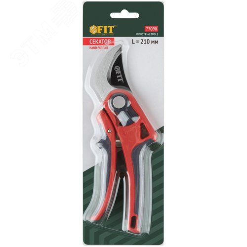 Секатор, режущие кромки внахлест, регулировка раскрытия, ленточная пружина, прорезин. ручки 210 мм - фото 3