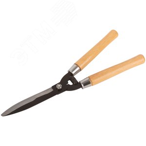 Кусторез, волнистые лезвия с черненым покрытием, деревянные ручки 500 мм - фото 2