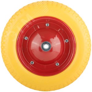 Колесо запасное полиуретановое 360х70x230 мм (3.25''/3.00''-8''), подшипники 16 мм, для тачки 77555 - фото 2