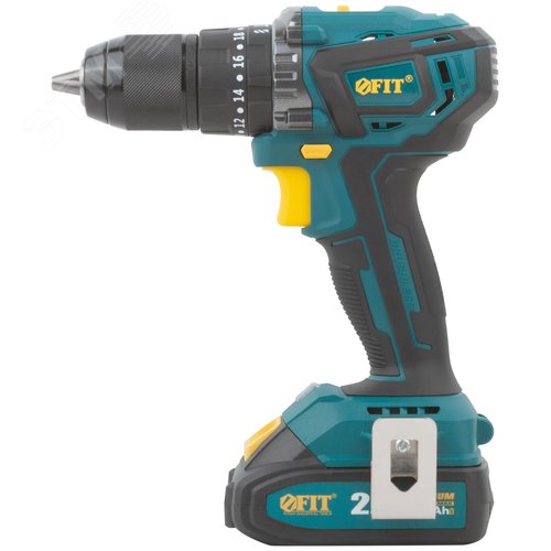 Дрель-Шуруповерт аккумуляторная 20 В, 0-400/1600 об/мин, 55 Нм, 2, Li-Ion 2,0 Ач, 1 ч., бесщеточный, резиновая накладка, кейс - фото 2