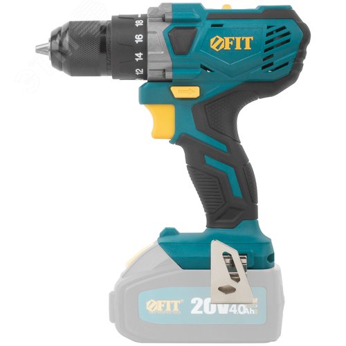 Дрель-Шуруповерт аккумуляторная 20 В, 0-400/1400 об/мин, 40 Нм, 1,4 кг, резиновая накладка, коробка - фото 2