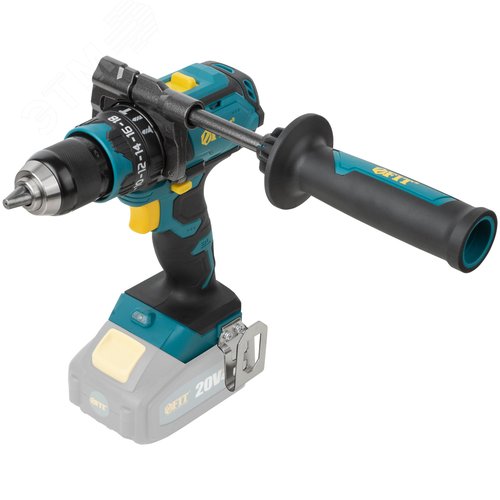 Дрель Шуруповерт Акк. Бесщеточная, 20,0 В, 0-500/2000 об/мин, 100 Нм, рез. накл. коробка - фото 1