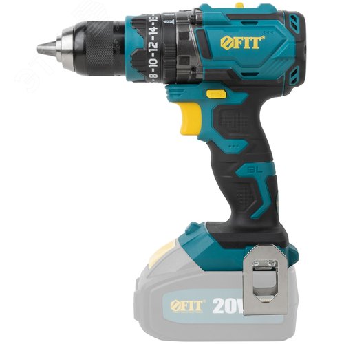 Дрель Шуруповерт Акк. Бесщеточная, 20,0 В, 0-500/2000 об/мин, 100 Нм, рез. накл. коробка - фото 2