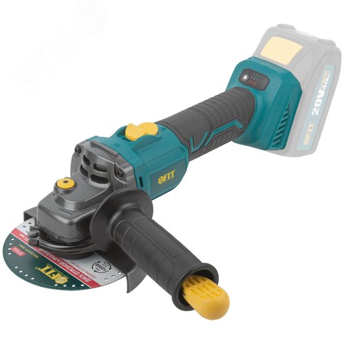 Шлифмашина угловая аккумуляторная 20 В, 3000-8500 об/мин, КлК 125 мм, 1,6 кг, регулировка оборотов, бесщеточный, коробка - фото 1