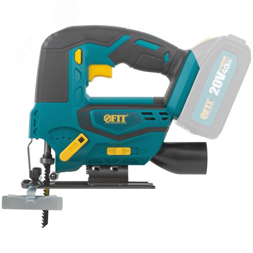 Лобзик аккумуляторный 20 В, 0-2500 ход/мин, БзП, маятник, 80 мм, 1,6 кг, резиновая накладка, коробка - фото 2