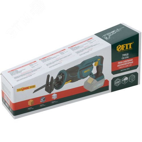 Пила сабельная Акк., 20 В, 0-3000 ход/мин, 26 мм, рез. накл., коробка - фото 3