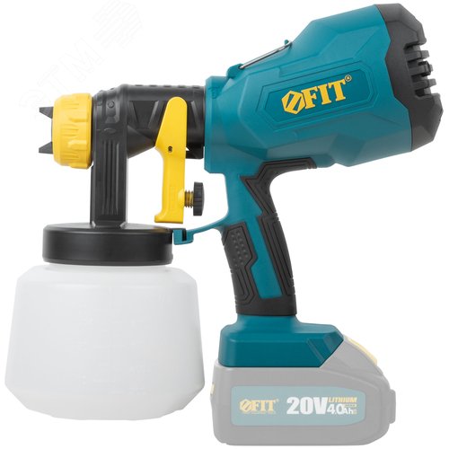 Распылитель Акк. 20 В, 1,8 / 2,5 мм, 1000 мл, 70 DIN/сек, 700 мл/мин, HVLP, коробка - фото 2