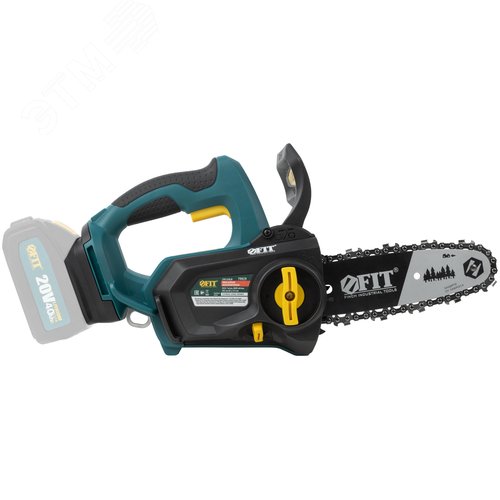 "Пила цепная, Бесщеточная 20В, 7 м/сек, 203 (8""), 175 мм, 33, 100 мл, рез. накл., коробка" - фото 2