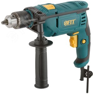 Дрель ударная 600 Вт, 0-3000 об/мин, ключевой патрон 13мм, рез. накл., коробка - фото 1