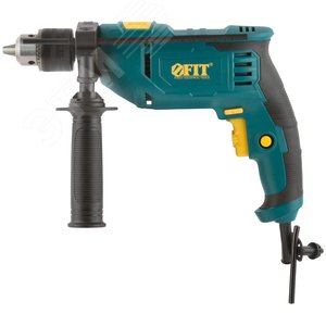 Дрель ударная 600 Вт, 0-3000 об/мин, ключевой патрон 13мм, рез. накл., коробка - фото 2