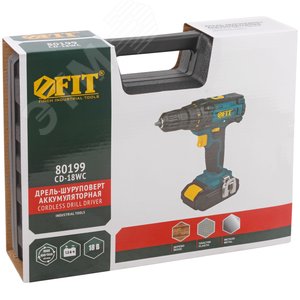 Дрель-Шуруповерт акк. 18.0 В, 0-450/1550 об/мин, 29.0 Нм, 2 (Li-Ion) 1.3 Ач, 1.5 ч., рез. накл., кейс - фото 3