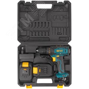 Дрель-Шуруповерт акк. 18.0 В, 0-450/1550 об/мин, 29.0 Нм, 2 (Li-Ion) 1.3 Ач, 1.5 ч., рез. накл., кейс - фото 5