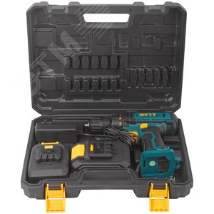 Дрель-Шуруповерт акк. 18.0 В, 0-450/1550 об/мин, 29.0 Нм, 2 (Li-Ion) 1.3 Ач, 1.5 ч., рез. накл., кейс - фото 6