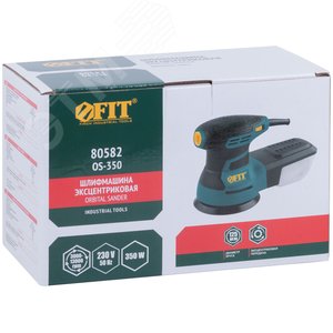 Шлифмашина эксцентриковая 350 Вт, 3000-13000 об/мин, 125 мм, липучка, пластик. контейнер, 1,5 кг, коробка - фото 3