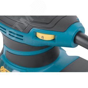 Шлифмашина эксцентриковая 350 Вт, 3000-13000 об/мин, 125 мм, липучка, пластик. контейнер, 1,5 кг, коробка - фото 7