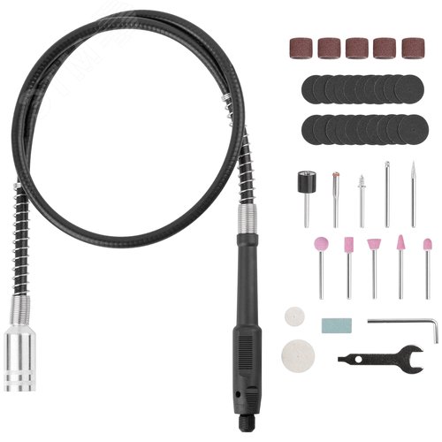 Машина гравировальная  135 Вт, 10000-32000 об/мин, 2,4/3,2 мм, БС щеток, набор насадок , коробка - фото 4