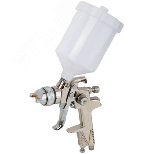 Краскопульт пневматический HVLP, пластиковый верхний бачок 600 мл, 1.5 мм - фото 2