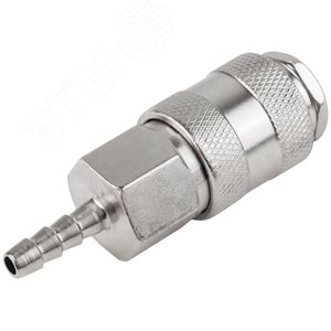 Адаптер быстросъемный с запорным клапаном с ''елочкой''  6 мм - фото 2