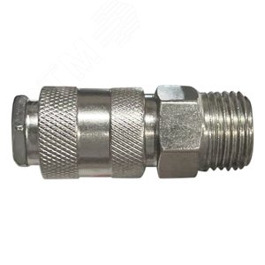 Адаптер быстросъемный с запорным клапаном с внешней резьбой 1/4'' - фото 1