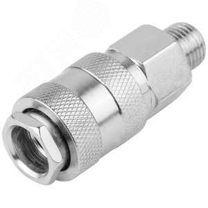 Адаптер быстросъемный с запорным клапаном с внешней резьбой 1/4'' - фото 2