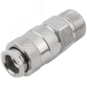 Адаптер быстросъемный с запорным клапаном с внешней резьбой 1/2'' - фото 2