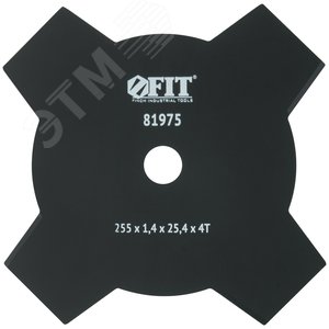 Изображение товара Нож для триммера 4 лопасти 2-х сторонние лезвия 255х25.4х4Т (шт)