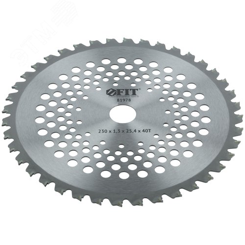 Диск для триммера, карбидные режущие зубья 230х25.4х40Т - фото 2