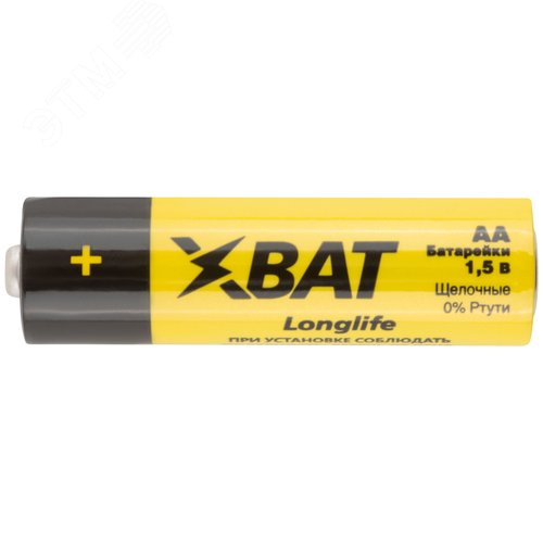 Элемент питания щелочной, 1.5 V, тип АА, 4 шт - фото 3