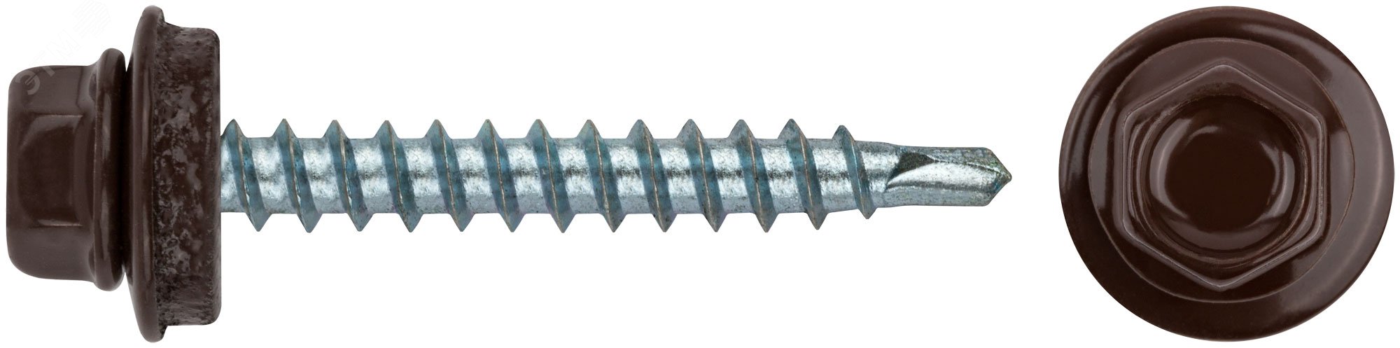 Изображение товара Шуруп кровельный 4,8х38 сверлоконечный (250шт) (упак)