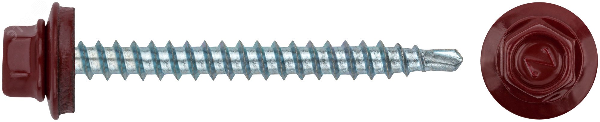 Изображение товара Шуруп кровельный 4,8х50 сверлоконечный (250шт) (упак)