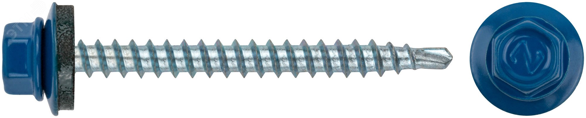 Изображение товара Шуруп кровельный 4,8х50 сверлоконечный (250шт) (упак)