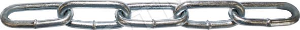 Цепь DIN763 8мм длиннозвенная оцинкованная (10м)