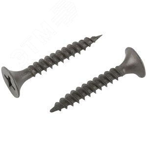 Саморез гипсокартон/металл 3,5х25 черный (30шт) - фото 2