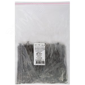 Саморез гипсокартон/металл 4,8х102 черный (100шт) - фото 2