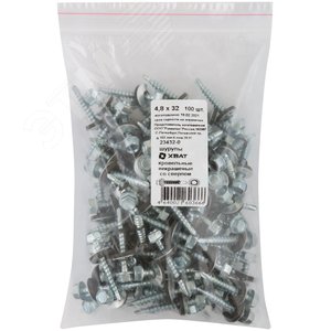 Изображение товара Шуруп кровельный 4,8х32 сверлоконечный (100шт) (упак)