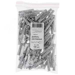 Дюбель 6х35 S (усики) (100шт) - фото 1
