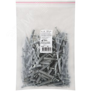 Дюбель-гвоздь 6х40 грибовидный бортик, нейлон (100шт) - фото 2