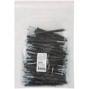 Изображение товара Дюбель-гвоздь 8х100 потайной бортик, полипропилен (50шт) (упак)