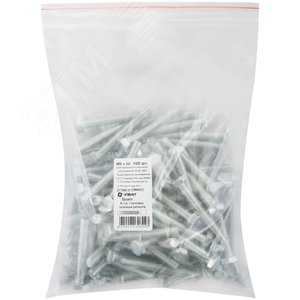 Болт DIN933 М8х60 шестигранная голова полная резьба оцинкованный (100 шт) - фото 1