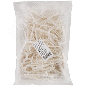 Дюбель-хомут для крепления кабеля 19-25мм белый нейлон (100шт) - фото 2