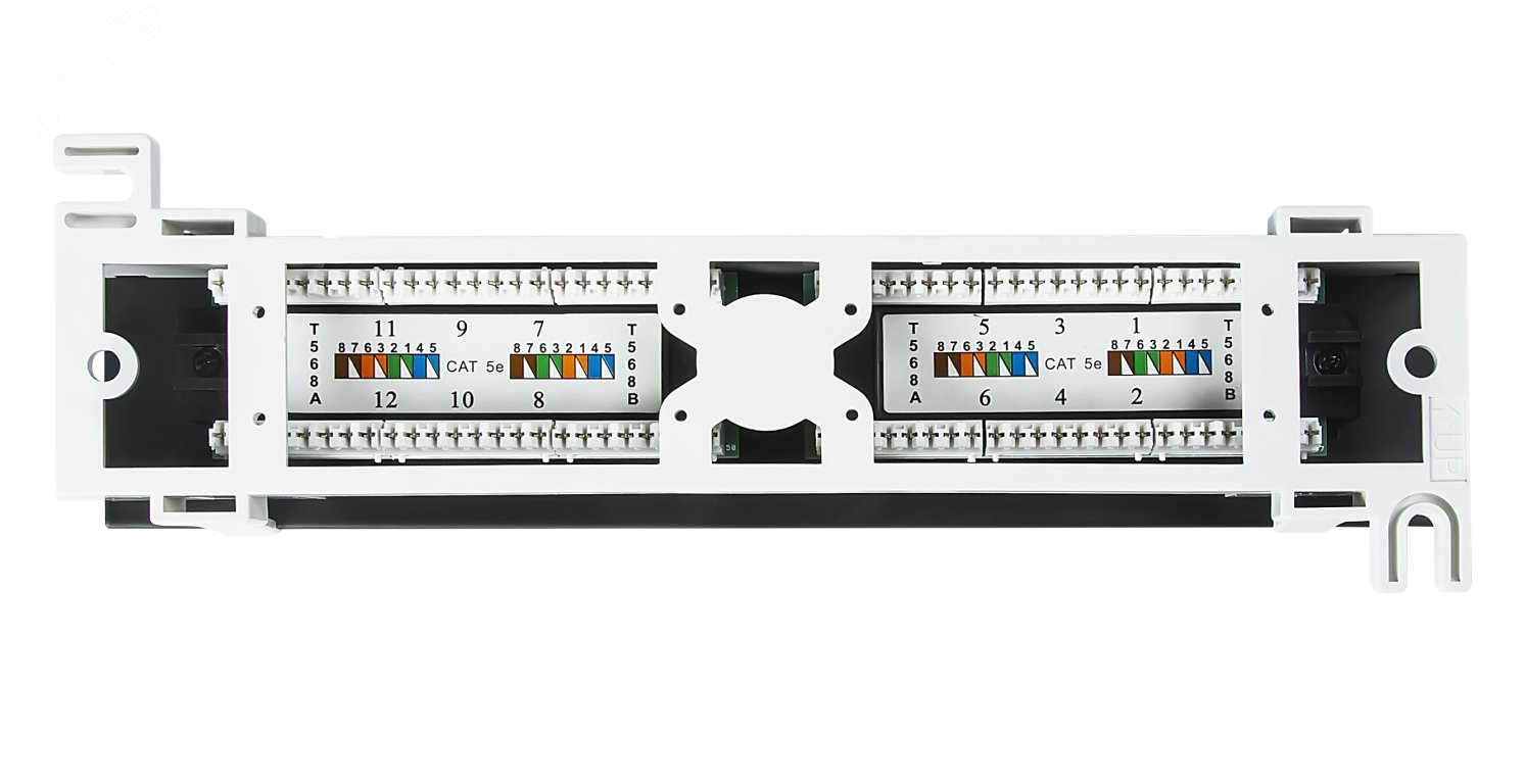 Панель коммутационная СегментЛАН Cat5e настенная, 12 портов, UTP, RJ45, черная 12116-12202 СегментЭнерго - превью 2